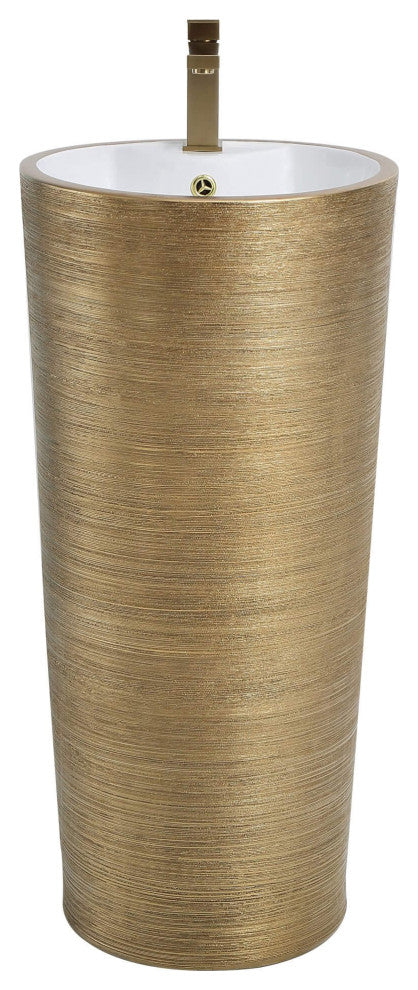 Fine Fixtures Vannes Pedestal 16"x16", Brushed Gold