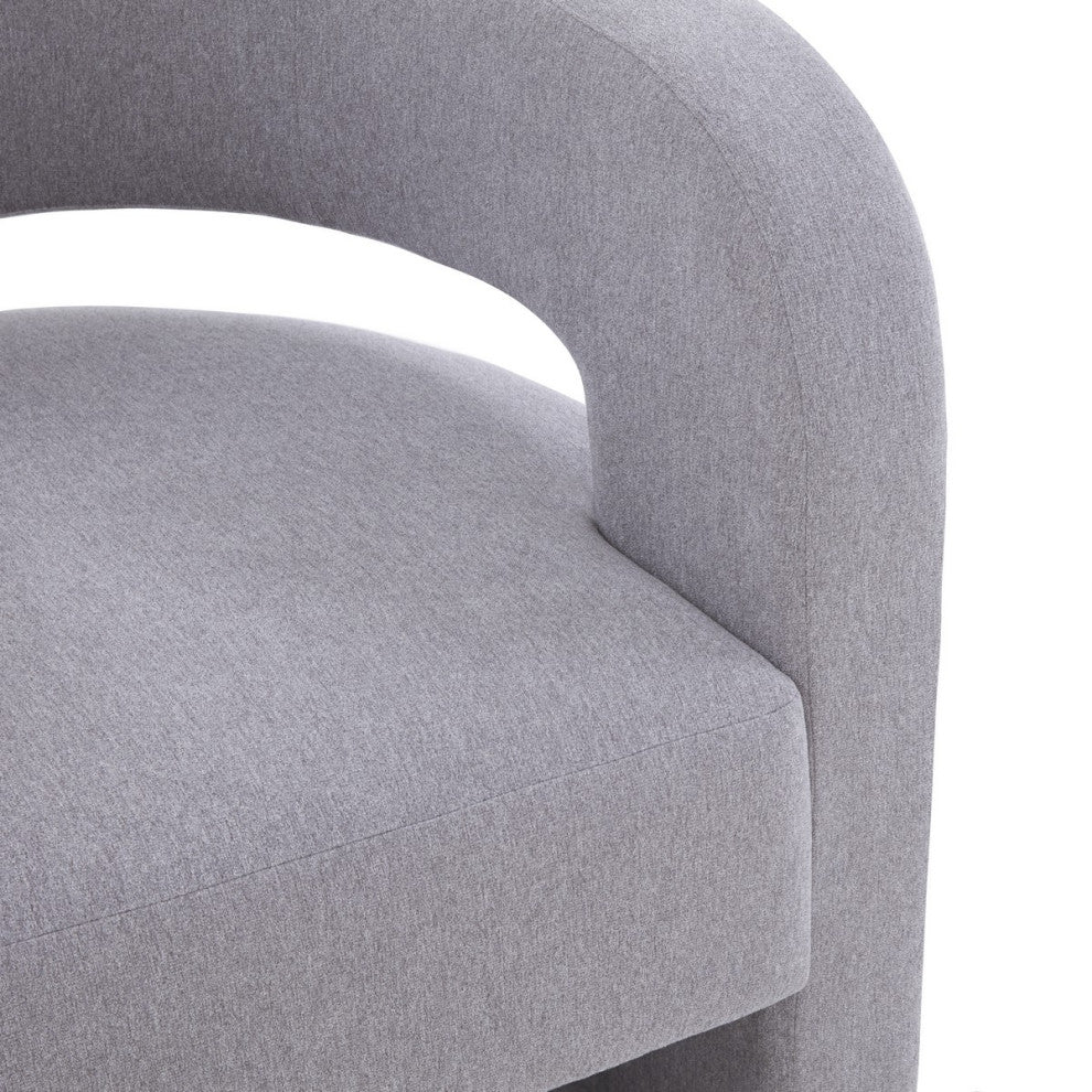 Safavieh Couture Anissa Barrel Back Accent Chair, Light Grey