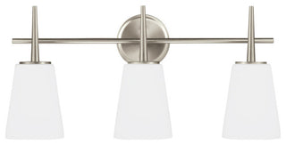 Sea Gull Lighting Driscoll 3-Light Wall/Bath, Brushed Nickel