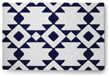 Geometric Soft Chenille Area Rug, Navy, 4'x6'