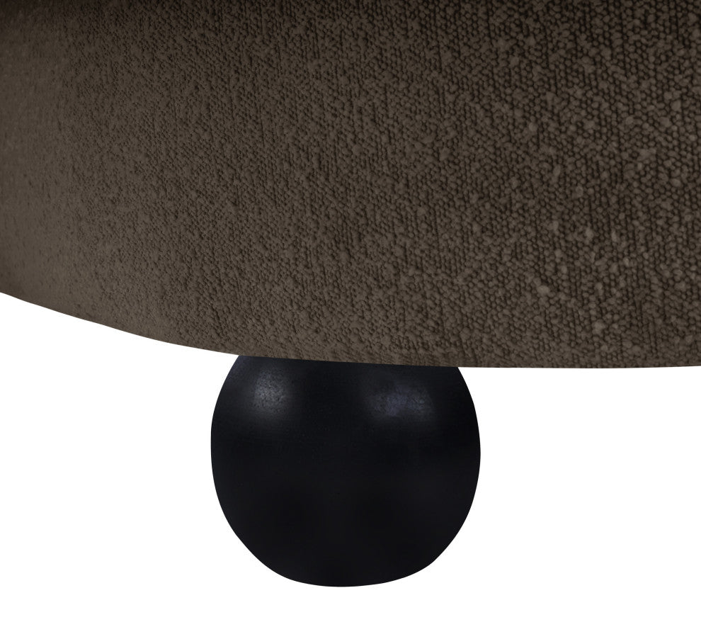 Daphne Upholstered Chair/Loveseat/Sofa, Brown, Boucle Fabric, Sofa
