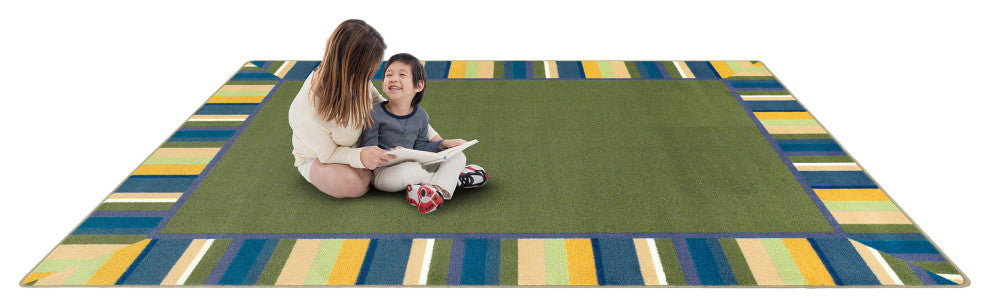 Clean Green 7'8" X 10'9" Area Rug, Color Bold