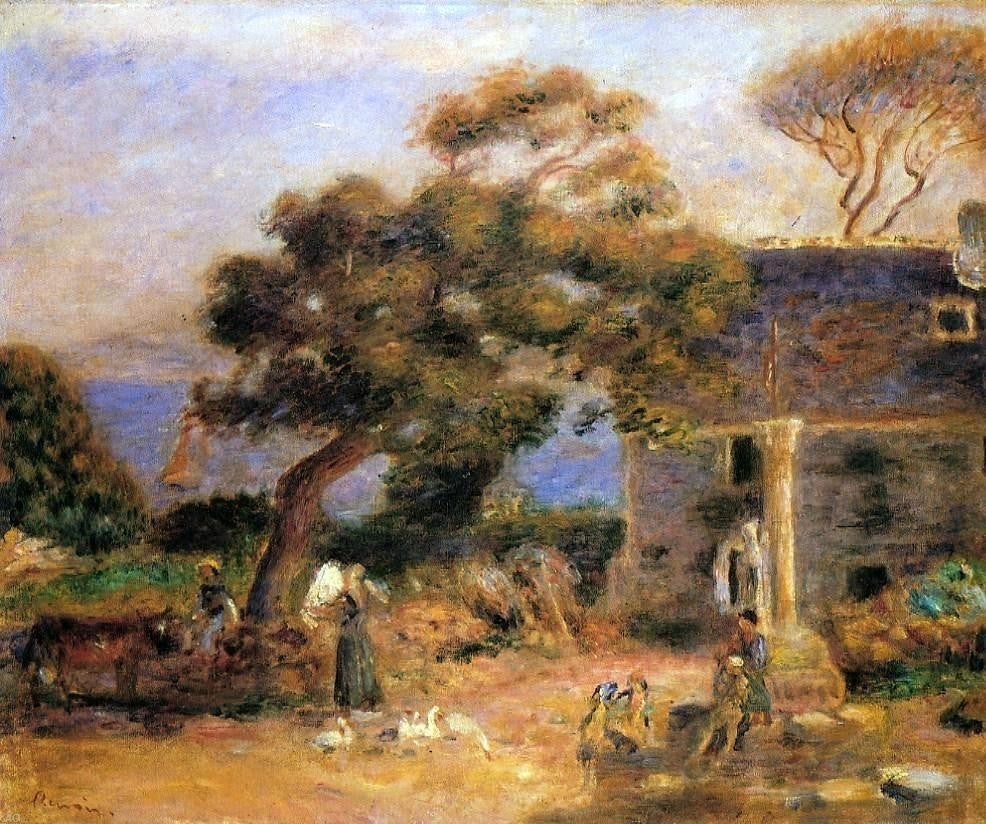 Pierre Auguste Renoir View of Treboul, 20"x25" Wall Decal