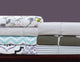 Bibb Home 4 Piece Printed Microfiber Sheet Set, Lilac Medallion, Twin