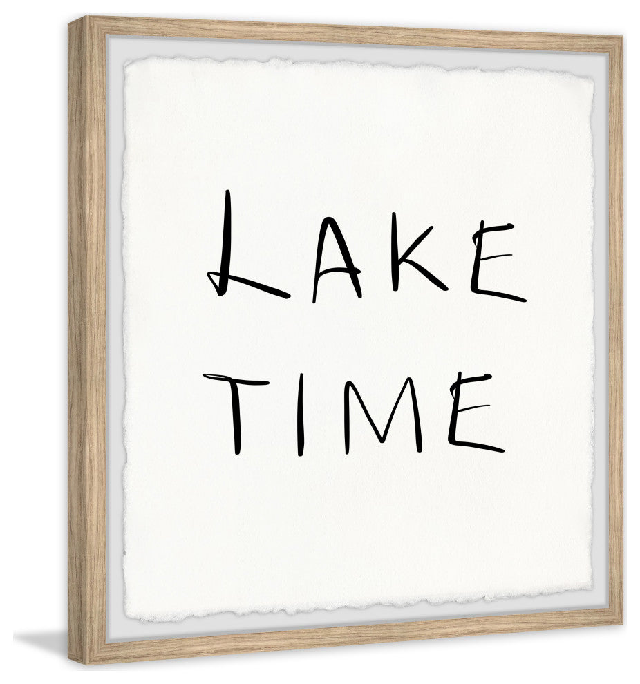"Living on Lake Time" Framed Painting Print, 12x12