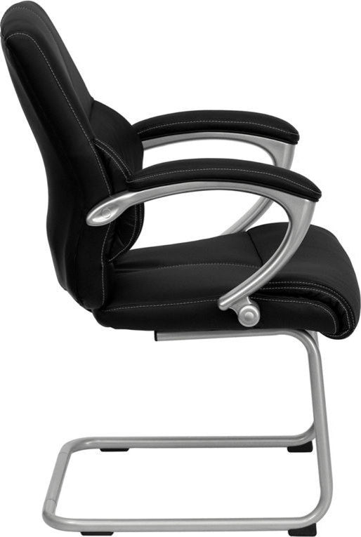 Flash Furniture Executive Side Office Guest Chair with Black Leather