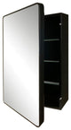 Rectangular Metal Frame Medicine Cabinet, Matte Black