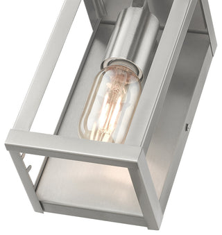 Livex Lighting Gaffney 1-Light Brushed Nickel Outdoor Small Wall Lantern