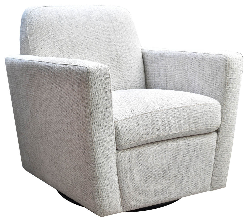 Cooper Swivel Club Chair, Woven Linen