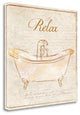"Romantic Bath Relax" By Piper Ballantyne, Giclee Print on Gallery Wrap Canvas