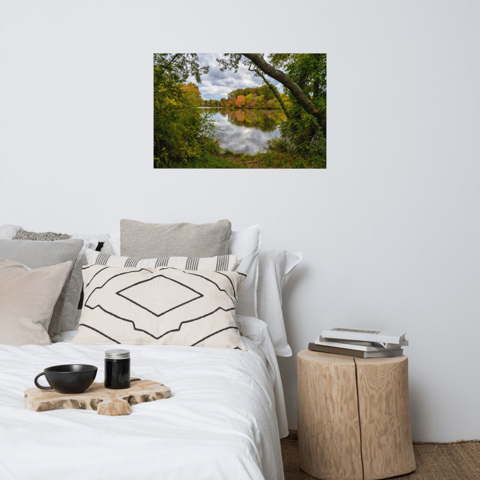 Lost in Autumn Color Landscape Photo, Rural Unframed Wall Art Print, 24" X 36"