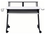 ACME Suitor Music Recording Studio Desk, White and Black