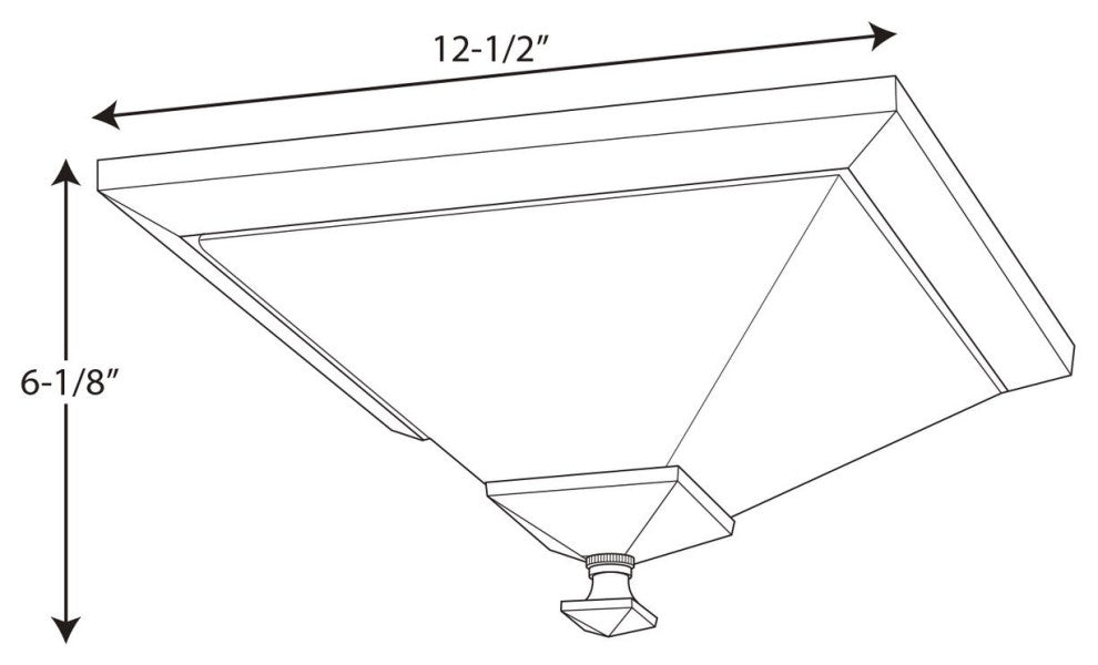 Clifton Heights Collection Antique Bronze 1-Light 12-1/2" Flush Mount