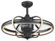 Obvi 22" Indoor Ceiling Fan With Clear Blades and LED Light Kit, Black