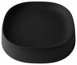 Pebble  Modern Plant Caddy with Hidden Wheels, Caviar Black, Small