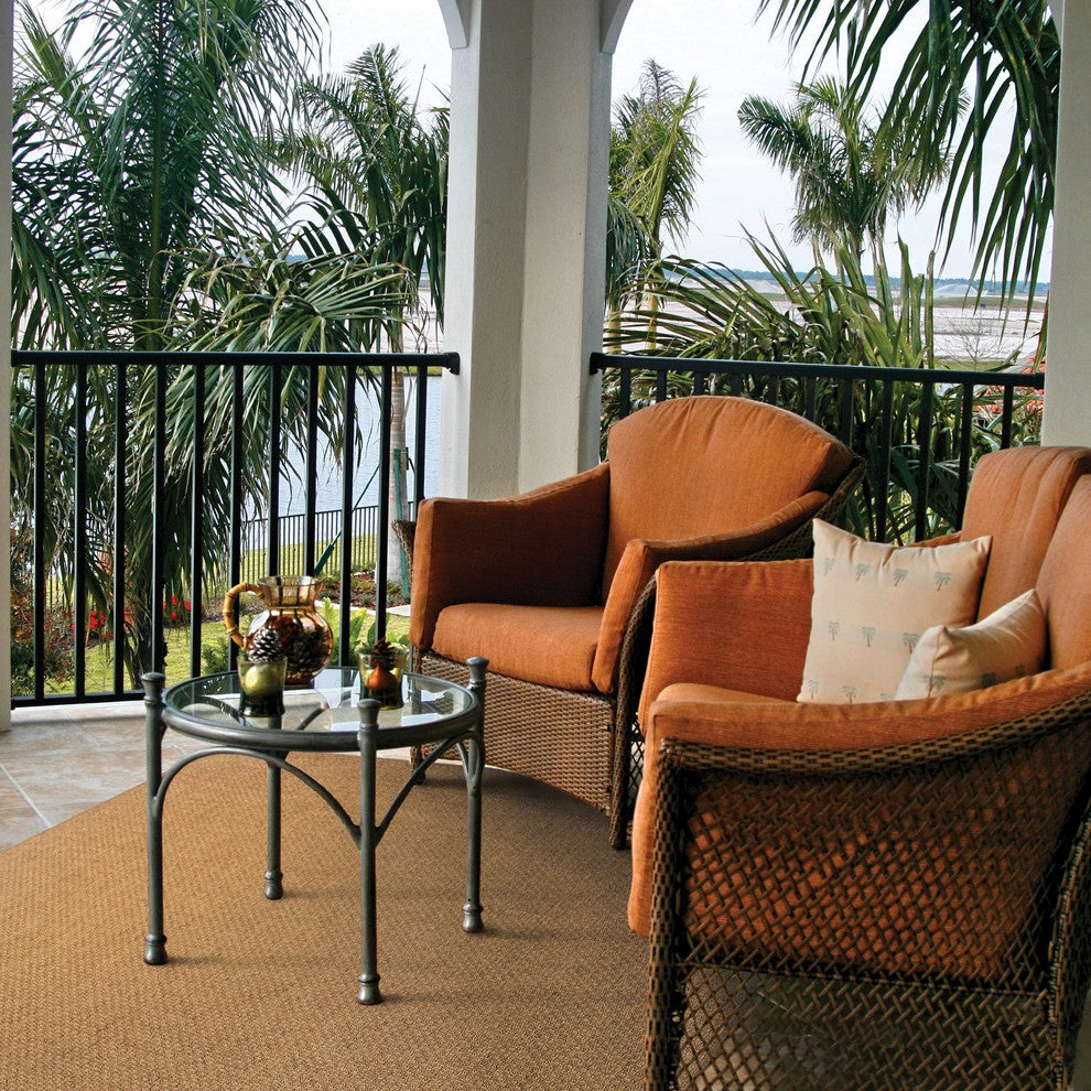 Oriental Weavers Karavia Collection Tan Solid Indoor/Outdoor Rug 5'3"X7'6"