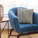 Plutus Blue Mixed Stripe Luxury Throw Pillow, 22"x22"
