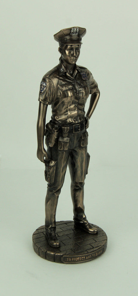 Police Woman To Protect and Serve Police Officer Tribute Statue