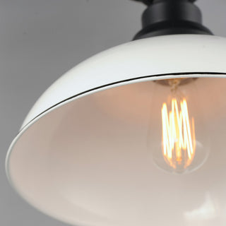 Maxim 35110 Granville 12"W Semi-Flush Ceiling Fixture - White / Black