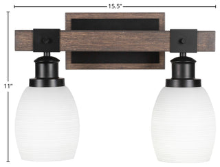 Tacoma 2-Light Bath Bar, White Matrix