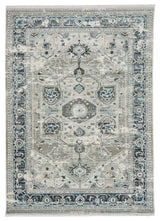 Alden-Heriz Woven Area Rug, Silver Grey, Rectangle, 12'x9'