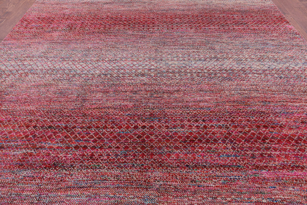 10' 2" X 13' 10" Savannah Grass Handmade Wool & Silk Rug - Q15427