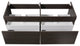 Fresca Mezzo 60" Gray Oak Wall Hung Double Sink Cabinet
