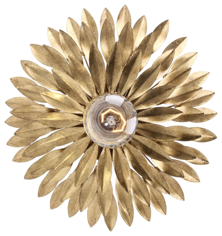 Crystorama Lighting Group 500 Broche 11"W Semi-Flush Ceiling - Antique Gold