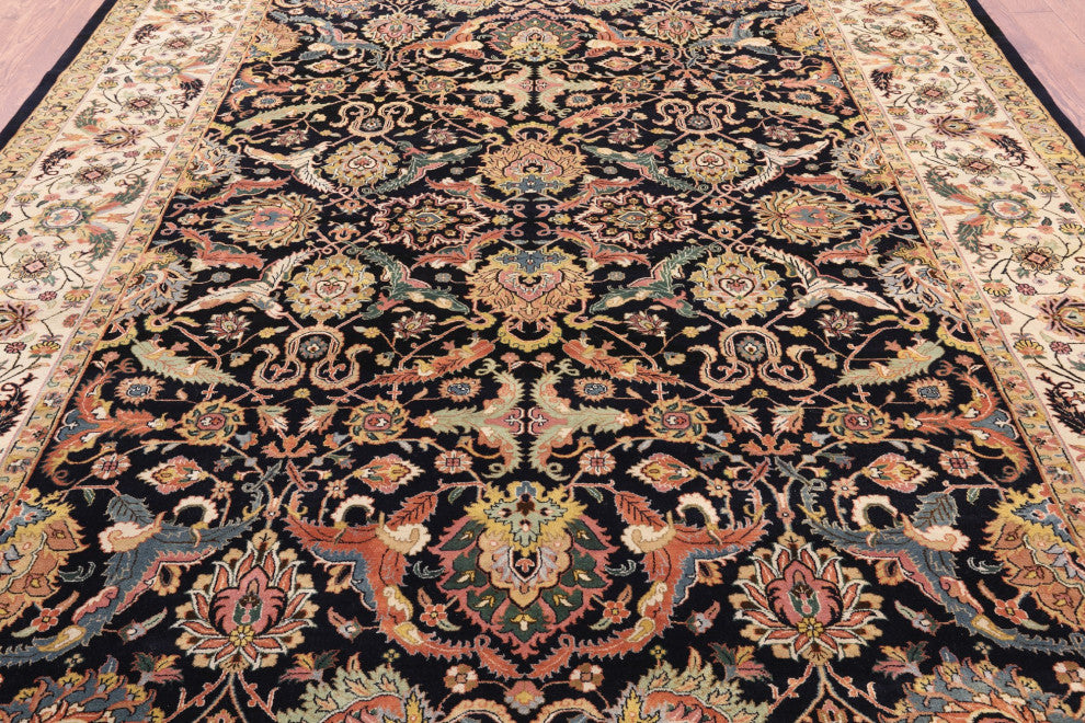 Handmade Persian Tabriz Wool Rug 9' 1" X 11' 10" - Q12138
