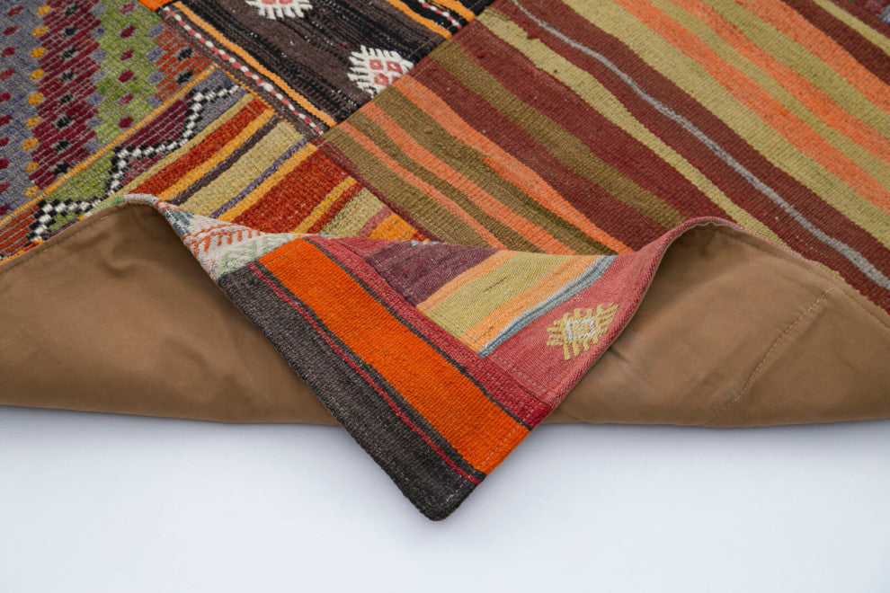 Rug N Carpet - Handmade Anatolian 6' 8'' x 9' 10'' Unique Patchwork Kilim Rug