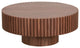 Modrest Pierre Modern Walnut Small Round Coffee Table