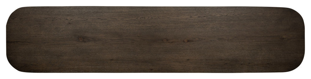 Tiber Oak Solid Wood Console Table, Toasted Brown