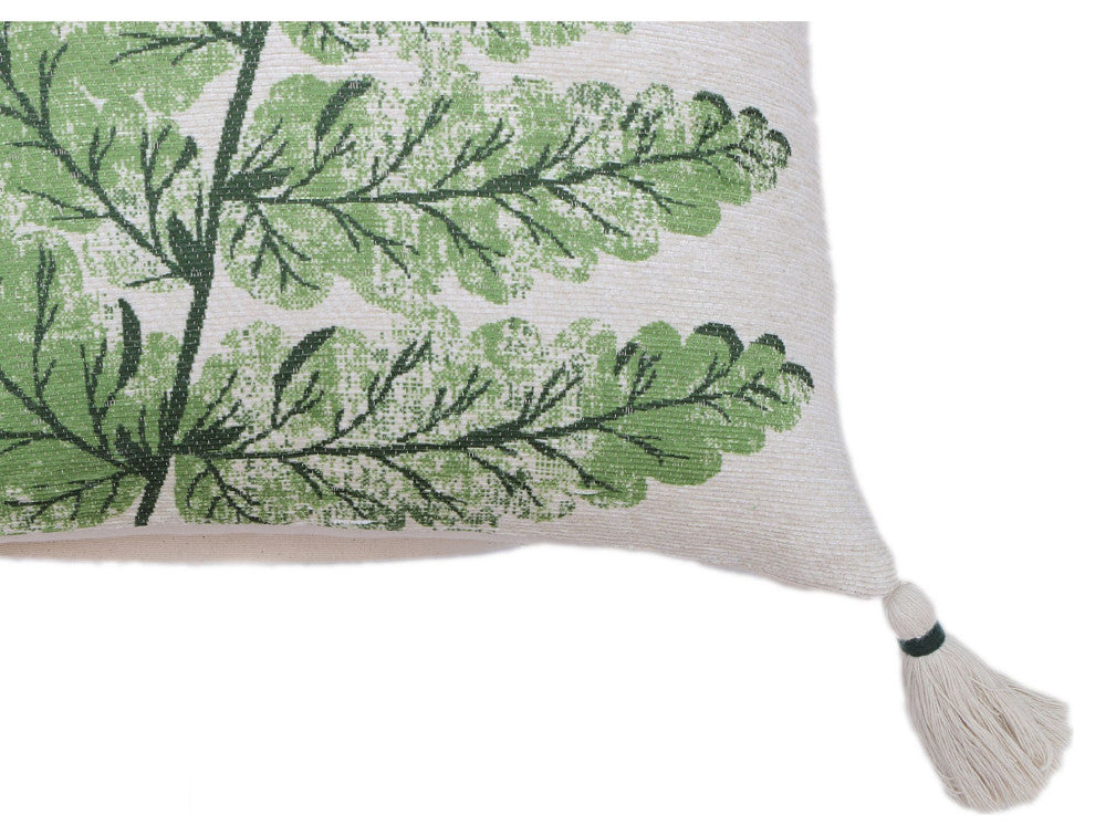 Green Machine Woven with Tassels Merrywood Throw Pillow, 20" x 20"
