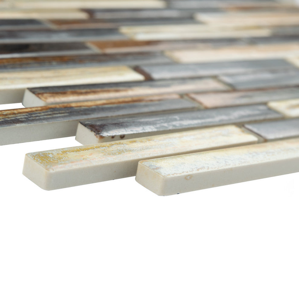 Rustica Brick Mosaic Floor and Wall Tile, Highlands, Sample