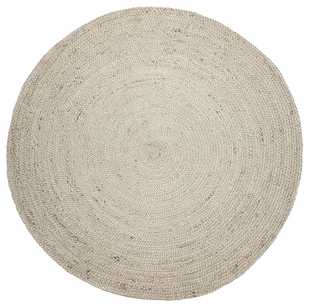 Anji Mountain Kerala Ivory Jute Area Rug, 8' Round