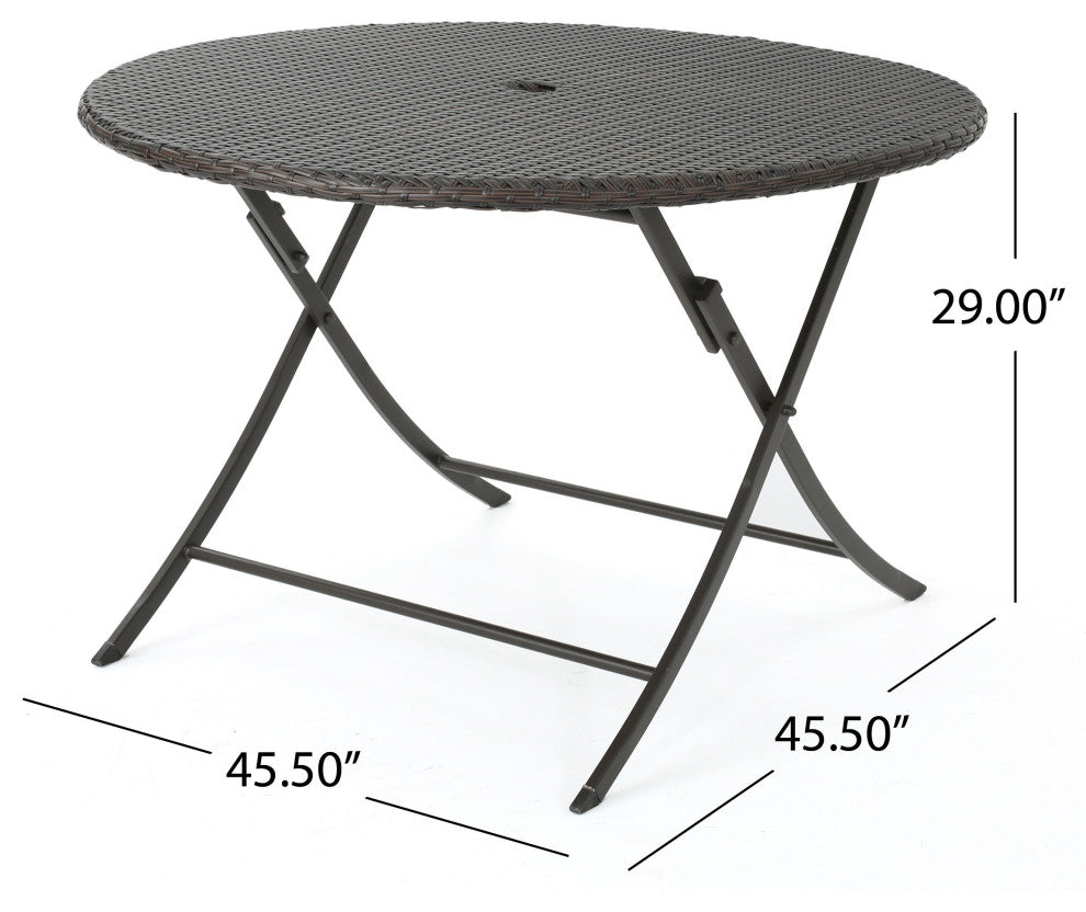GDF Studio 5-Piece Judith Caleb Outdoor Dining Set With Foldable Table