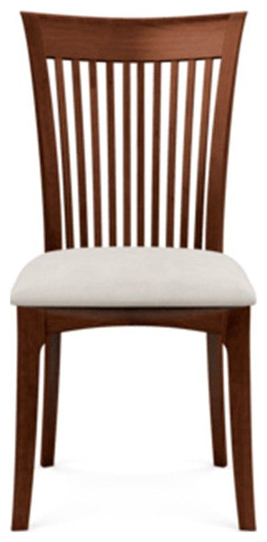 Copeland Sarah Upholstered Sidechair, Cognac Cherry, Oyster Microsuede