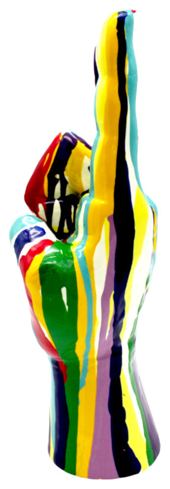Interior Illusions Plus Graffiti Rock On hand Tabletop Jumbo - 11" tall