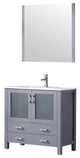 Volez Transitional Dark Grey 36" Single Vanity Set
