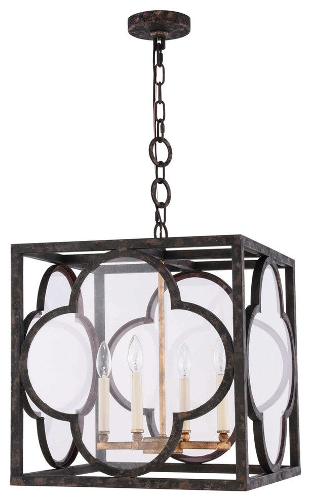 Elegant Lighting Trinity Collection Pendant, Aged Copper