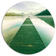Green Wood Pier At Glacier Park, Seashore Round Wall Art, 36"