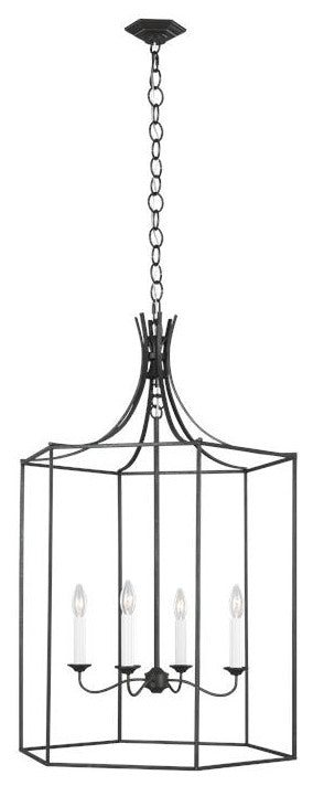 Generation Lighting, AC1024SMS, Large Lantern, Smith Steel
