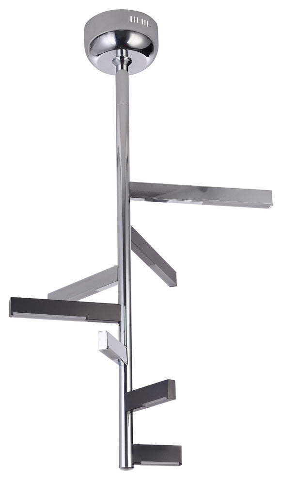 Stainless Steel With Plated Aluminum Chrome Frame LED Light Fixture