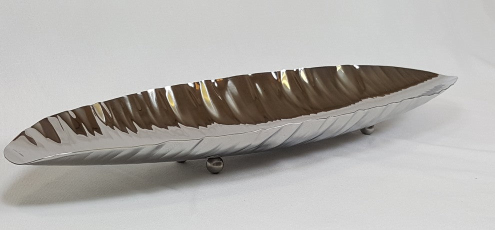 Elegance Small Canoe Boat Tray, Stainless Steel