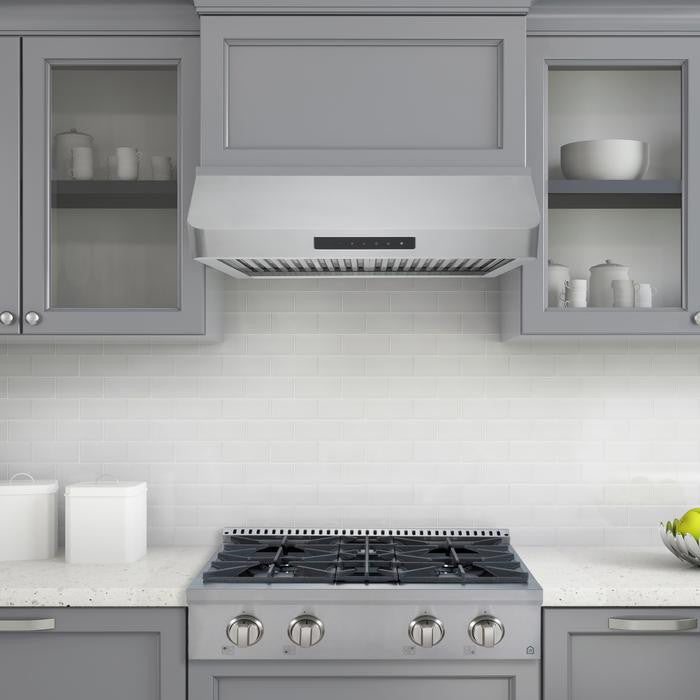 30" Commercial Style Stainless Steel Slide-in Gas Cooktop