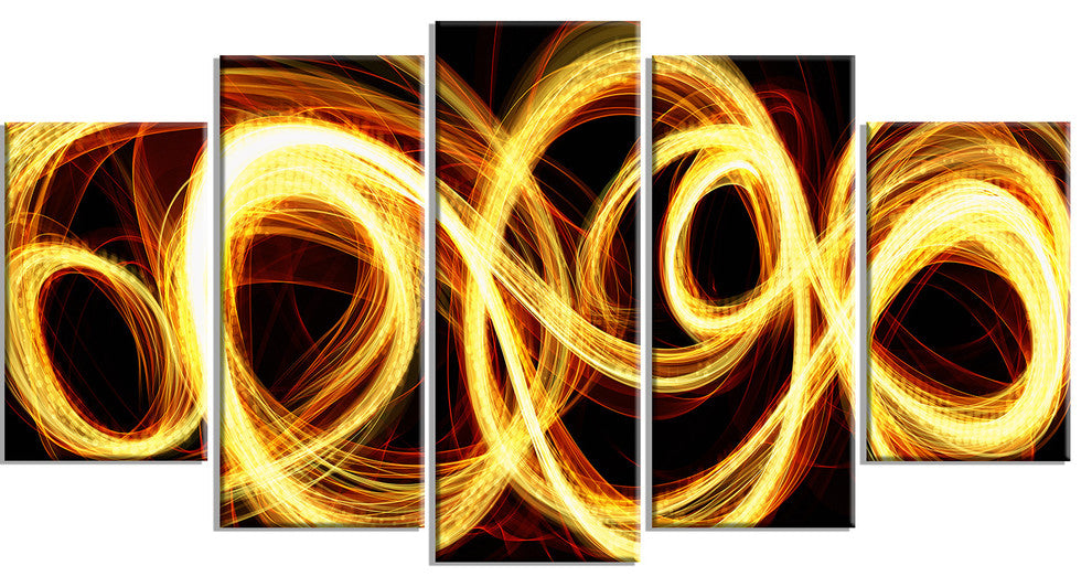 "Gold Shock Abstract" Canvas Painting