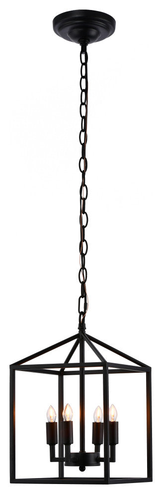 Lazzur Therain 4 Light 10" Matte Black Pendant
