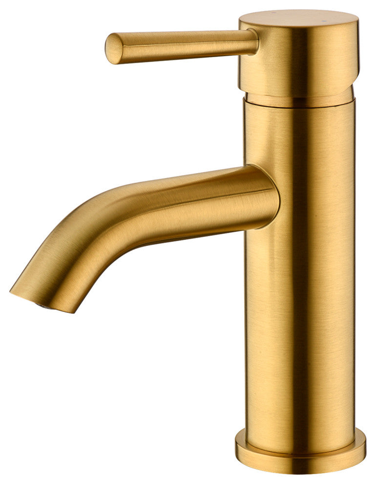 Luxier BSH03-S Single-Handle Bathroom Faucet with Drain, Brushed Gold