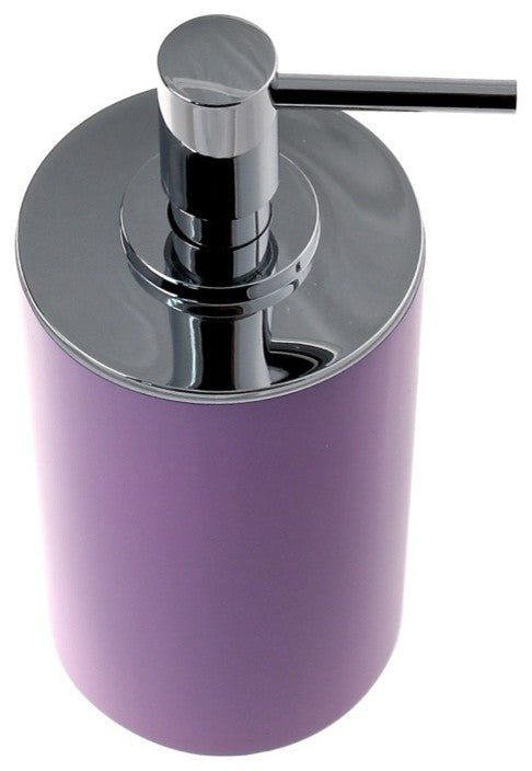 Round Free Standing Soap Dispenser, Resin, Lilac