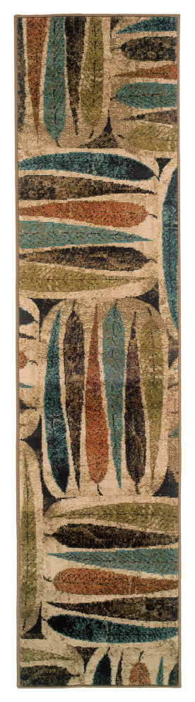 Oriental Weavers Emerson Ivory/Brown Botanical Indoor Area Rug 1'10"X7'6"